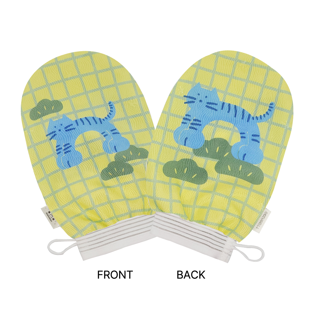 귀여운 민화풍 호랑이 옐로우 글러브형